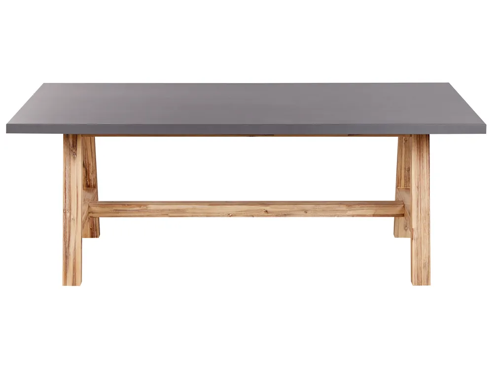 Garden Dining Set with Stools 6 Seater TONNARE Concrete Grey_930657