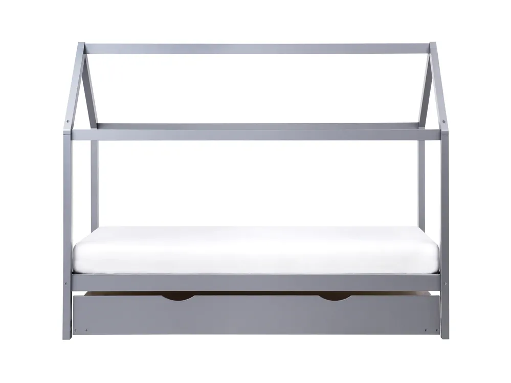 Kids Trundle Bed Pine Wood CRILLON 90 x 200 cm (EU Single) Grey_961927