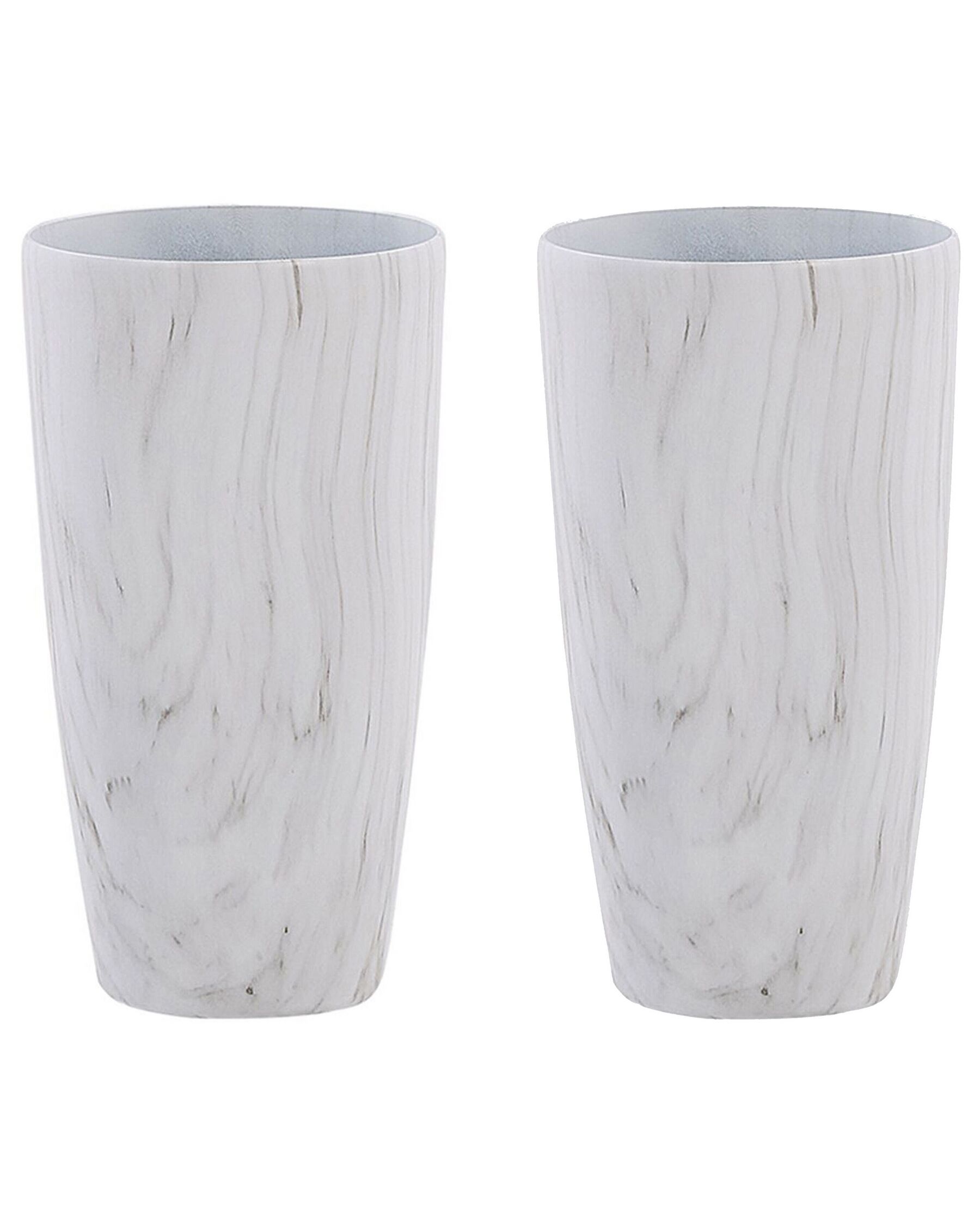 Set di 2 vasi pietra bianca ⌀ 32 cm LIMENARI_860278