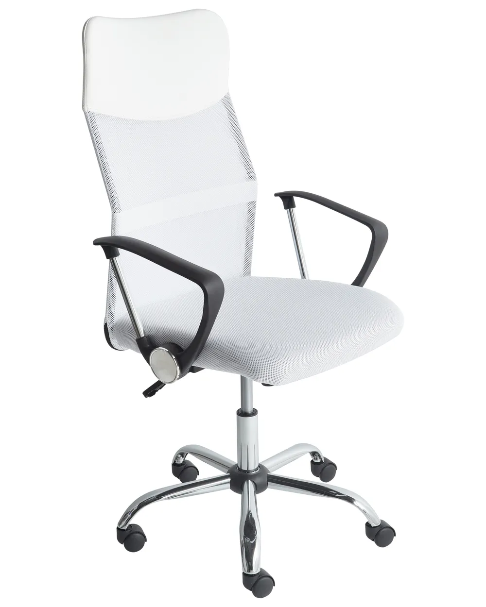 ERGOSEAT Sedia Da Ufficio Moderna Bianca Con Braccioli E Ruote | Design Ergonomico Per Casa E Lavoro
