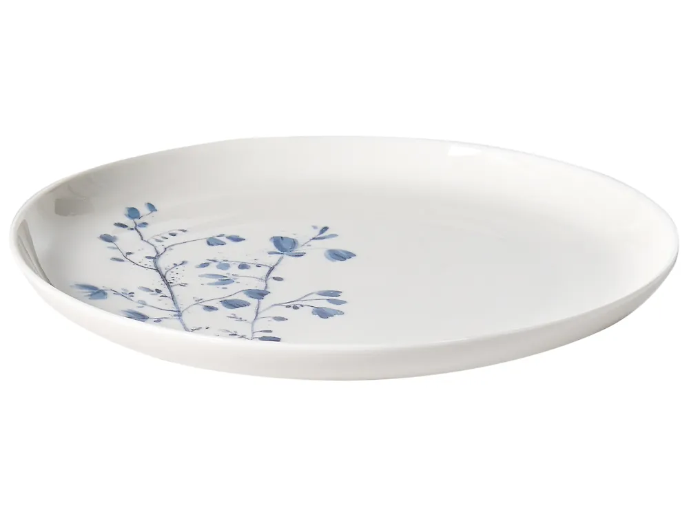 24-Piece Dinnerware Set MAHLEB Porcelain White/Blue_1191976