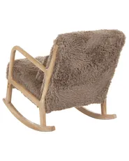 Rocking Chair SKOVDE Faux Fur Taupe_1098799