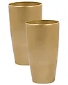 Set of 2 Plant Pots TSERIA 32 cm Gold