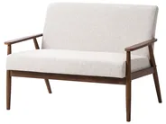 Sofa 2 Seater ESRUM Fabric Dark Brown/ Grey_1014648