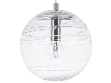Candeeiro de teto esférico em vidro transparente MIRNA
