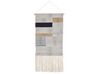 Veggdekorasjon 45 x 90 cm bomull beige/svart HANGU_843641