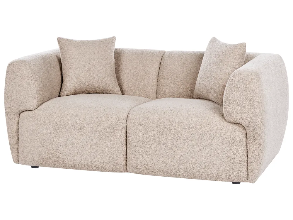 Sofa 2 Seater VALBY Boucle Beige_1057144