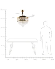 Ceiling Fan with Light ALAPAHA with Remote LED Gold_1125779