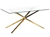 Dining Table CORA Gold 160 cm 90 cm Tempered Glass