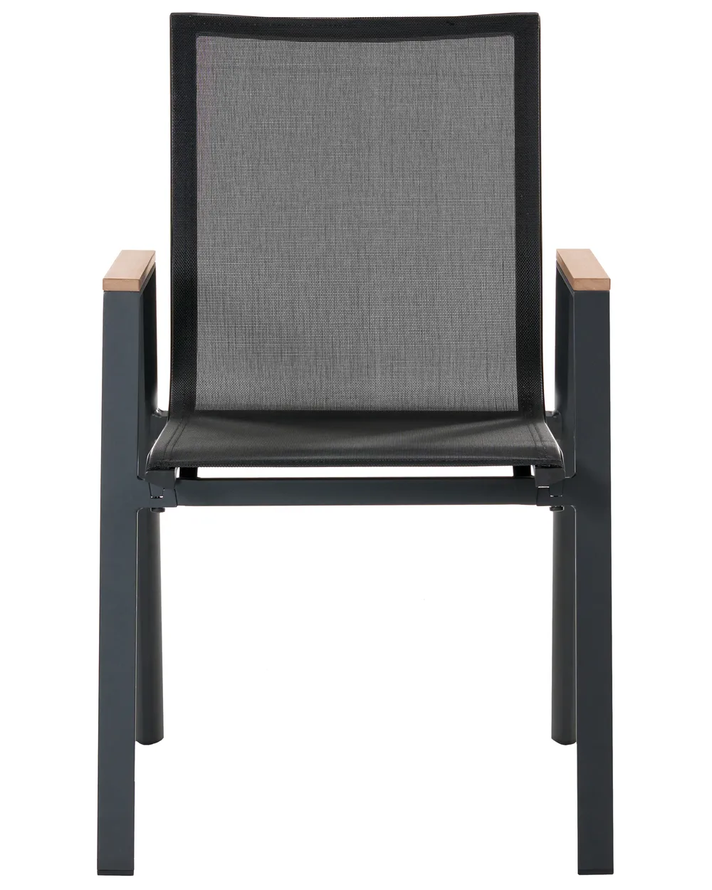 Garden Dining Set 4 Seater TIANO Metal Black_1025630