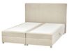 Letto boxspring tessuto beige 160 x 200 cm MINISTER_873588