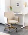 Desk Chair ALTONA Velvet Off-White