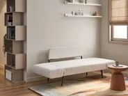 Sofa Bed 2 Seater DOROTEA Boucle Off-White_1071436