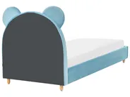 Kids Bed Teddy Bear Velvet MAILLES 90 x 200 cm (EU Single) Blue_984278