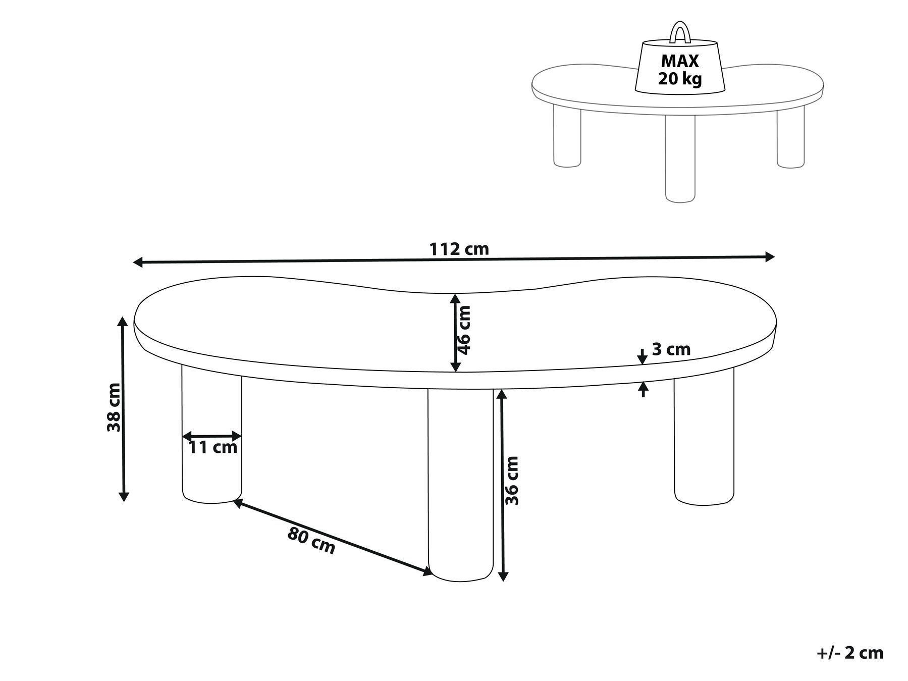 Coffee Table Light Wood AUBURN_941958 Coffee Table Light Wood AUBURN_941958