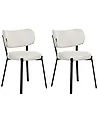 Set de 2 scaune dining BRONTE Bej deschis