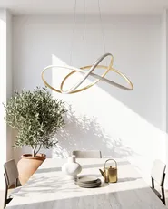 Lampadario LED TUMEN Metallo Oro_1149646