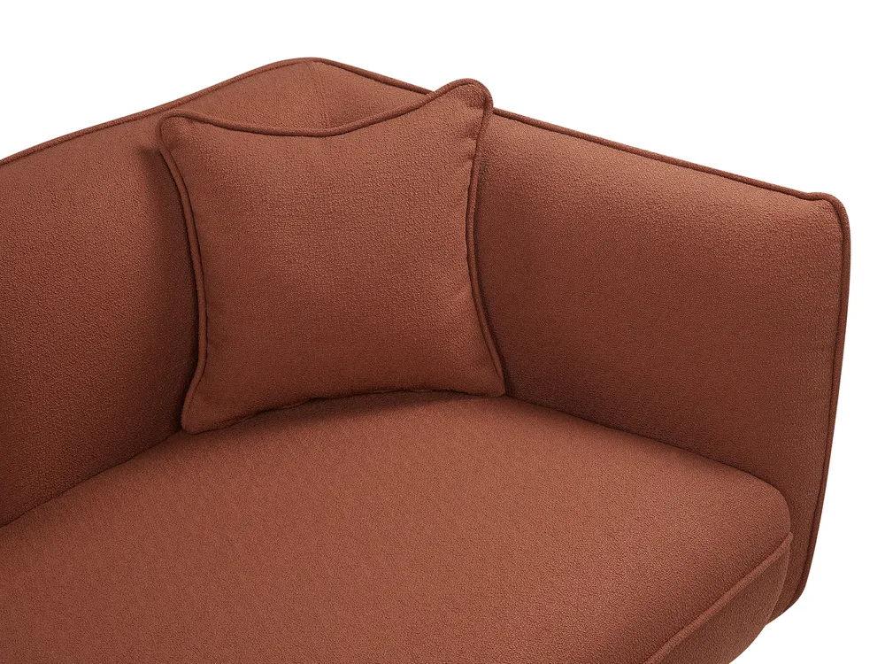 Right-Hand Chaise Longue CHEVANNES Boucle Dark Red_895451