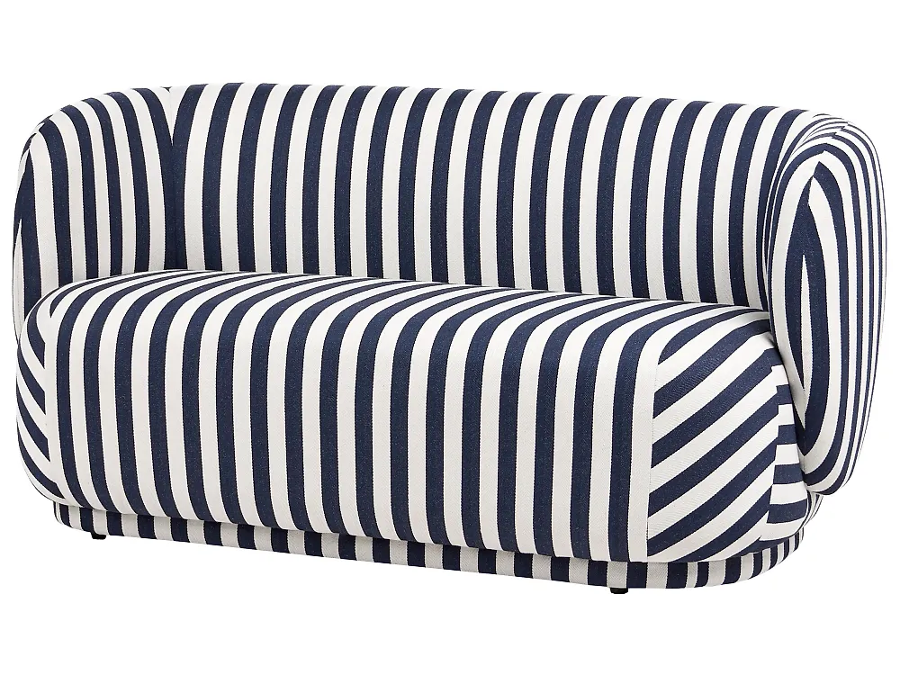 Sofa 3 Seater MELLOSA Fabric Off-White/Blue_1195074