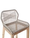 Lot de 2 chaises de bar de jardin en bois clair TALAMONE_932197