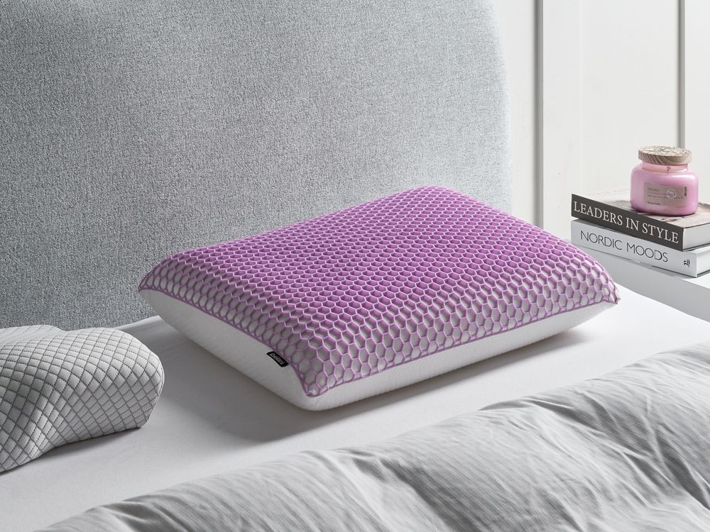 Oreiller ATHOS Bas 55 x 35 cm Mémoire de forme Violet