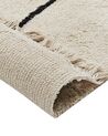 Vloerkleed katoen beige/zwart 160 x 230 cm NURU_839997