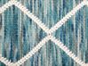 Teppich Wolle blau 140 x 200 cm Kurzflor BELENLI_750430