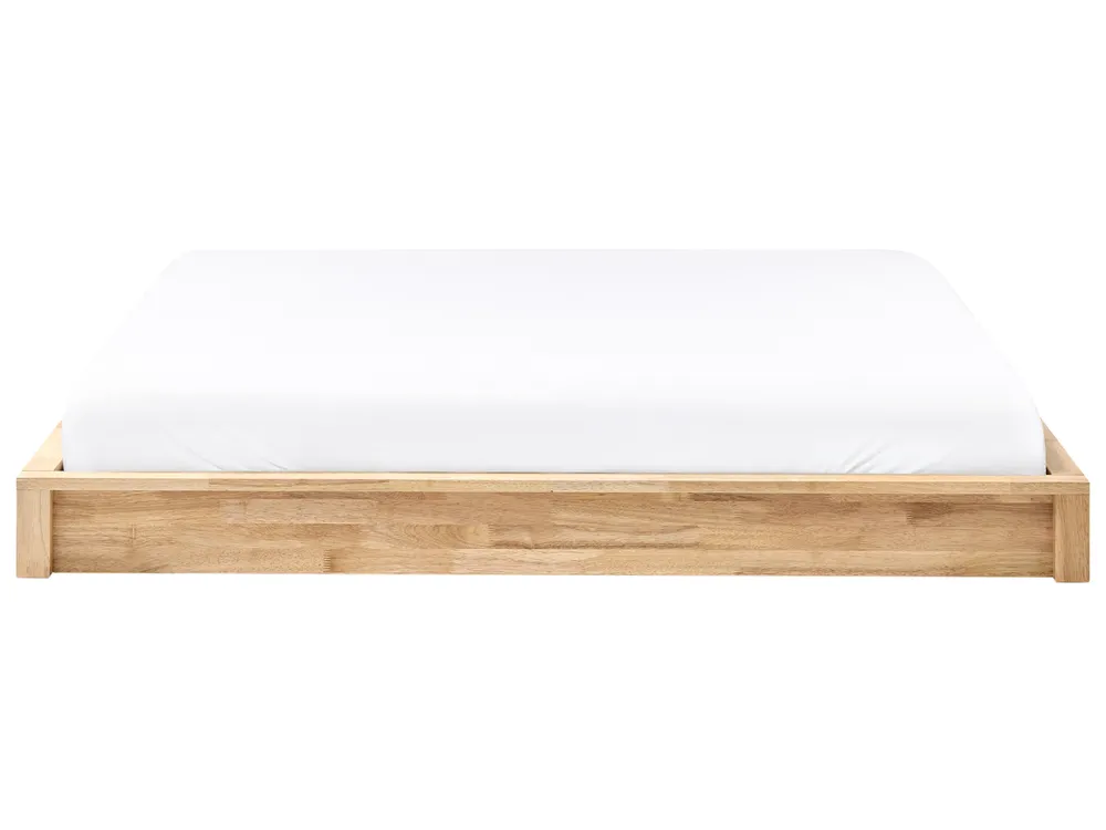 Bed without Headboard Wood ANTRAS 160 x 200 cm (EU King Size) Light Brown_1032879