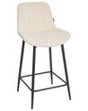 Lot de 2 chaises de bar en bouclé beige clair DUBROVNIK_928747