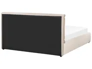Ottoman Bed BAJONNA Velvet Beige 160 x 200 cm (EU King Size)_871270