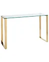 Console Table TILON Tempered Glass Gold
