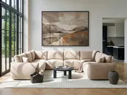 Modular U-Shape Sofa 8 Seater MESNALI Boucle Beige_1046781