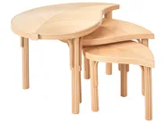 Zestaw 3 stolików kawowych PARALIA Rattan Naturalny_999451