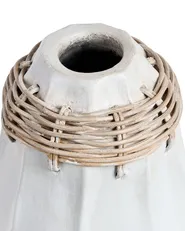Wazon dekoracyjny KAMPAR 30 cm Ceramika Biały_849871