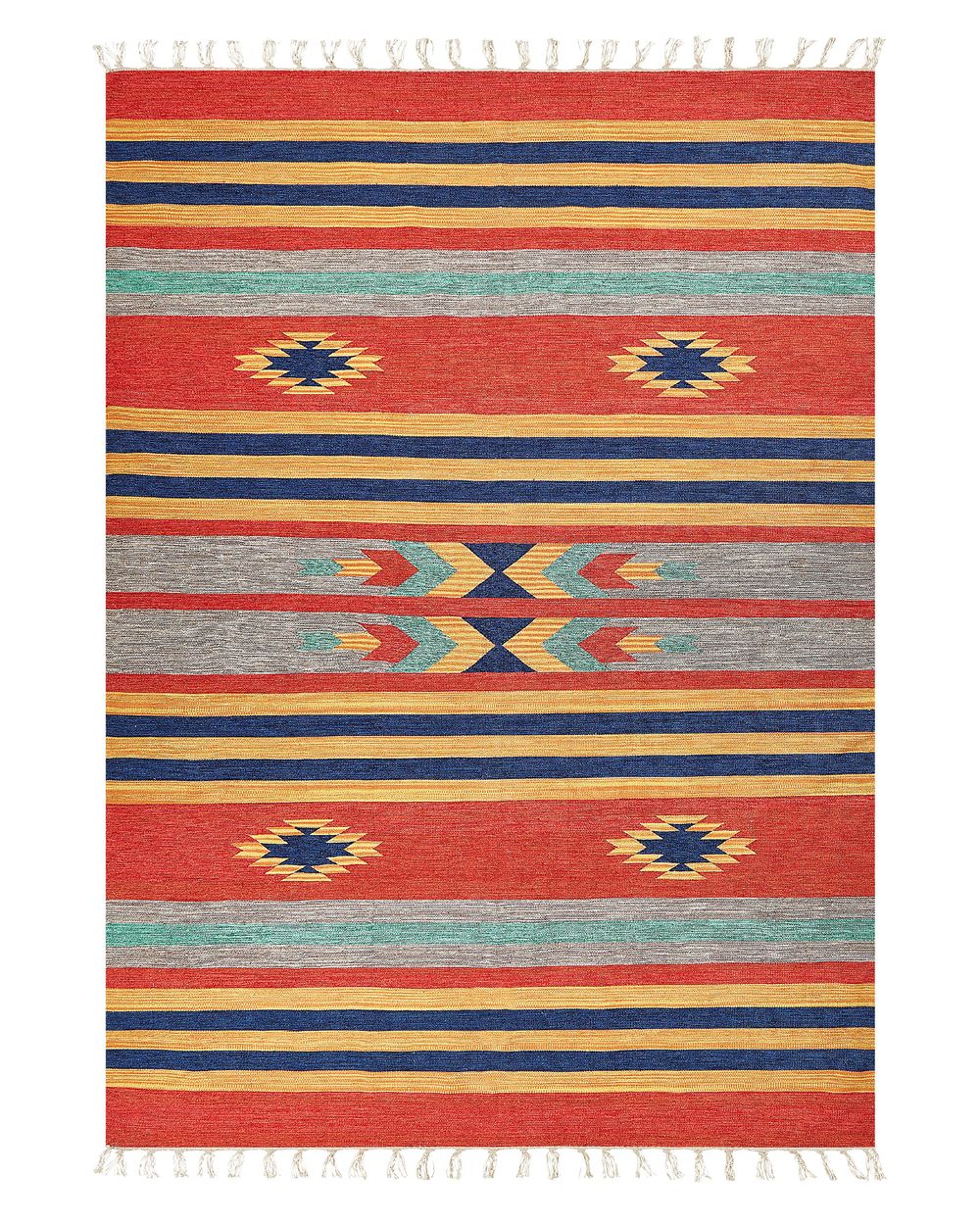 Dywan HATIS Kolorowy 140 x 200 cm Kilim Bawełna