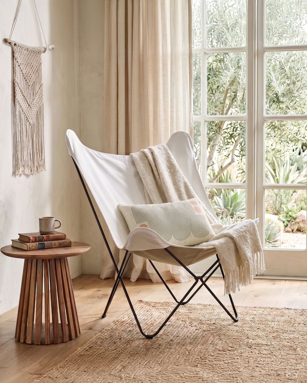 Fauteuil NYBRO Velours Blanc