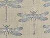 2 bawełniane poduszki dekoracyjne we ważki 45 x 45 cm beżowe CORNALES_892896