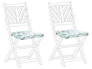 Set of 2 Garden Chair Cushions TERNI 37 x 34 cm Light Blue_991159