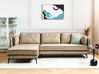 Right Hand Velvet Corner Sofa Beige ALTAN_878501