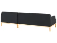 Corner Sofa 3 Seater SOSJO Fabric Black Left Hand_941178