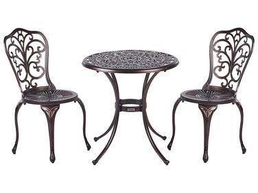 Metal Garden Bistro Set Brown TRIORA/ANDALO