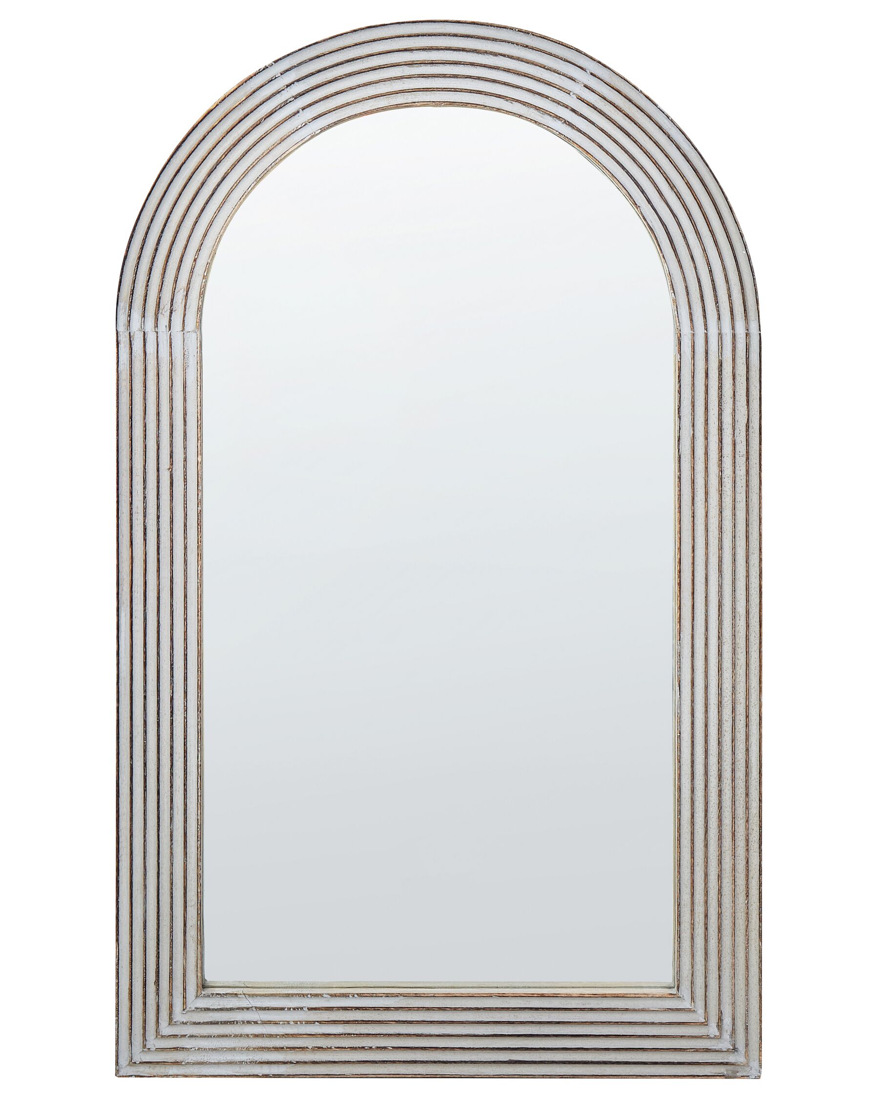 Nástěnné dřevěné zrcadlo 65 x 107 cm bílé CHANDON_899862