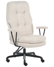 Office Chair MELOCUSH Fabric Off-White_1085264