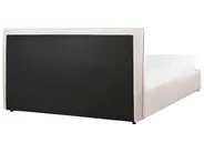 Bett mit Stauraum LAVAUR Samtstoff Cremeweiß 160 x 200 cm_870934