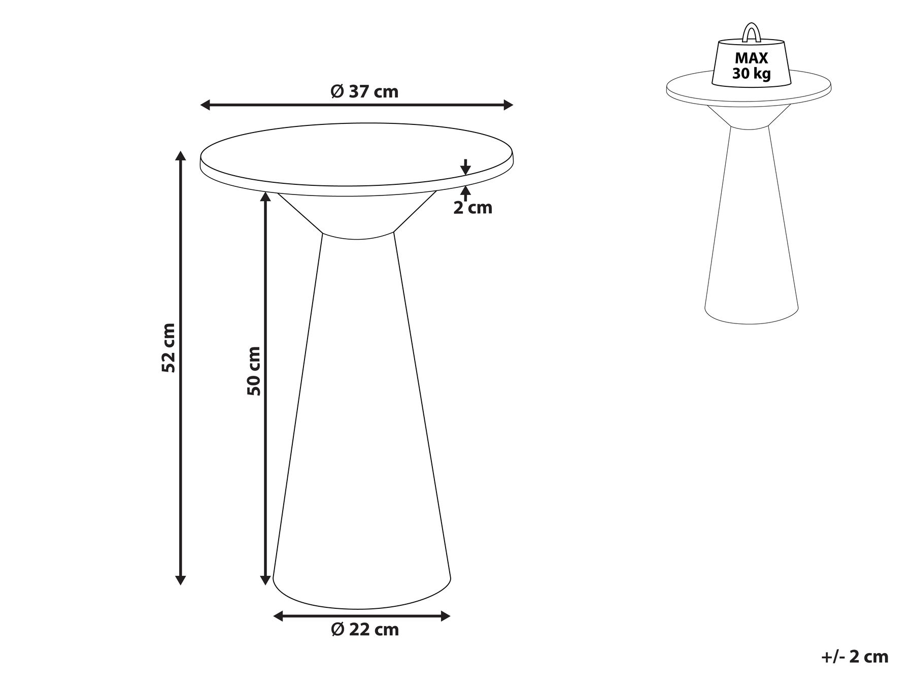 Side Table AMISTAD Metal White_1037043