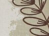 2 poduszki dekoracyjne 45 x 45 cm haftowany liść beżowe CALENDULA_818634