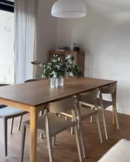 Dining Table ERMELO Natural Ash Wood 200 cm 100 cm_980032