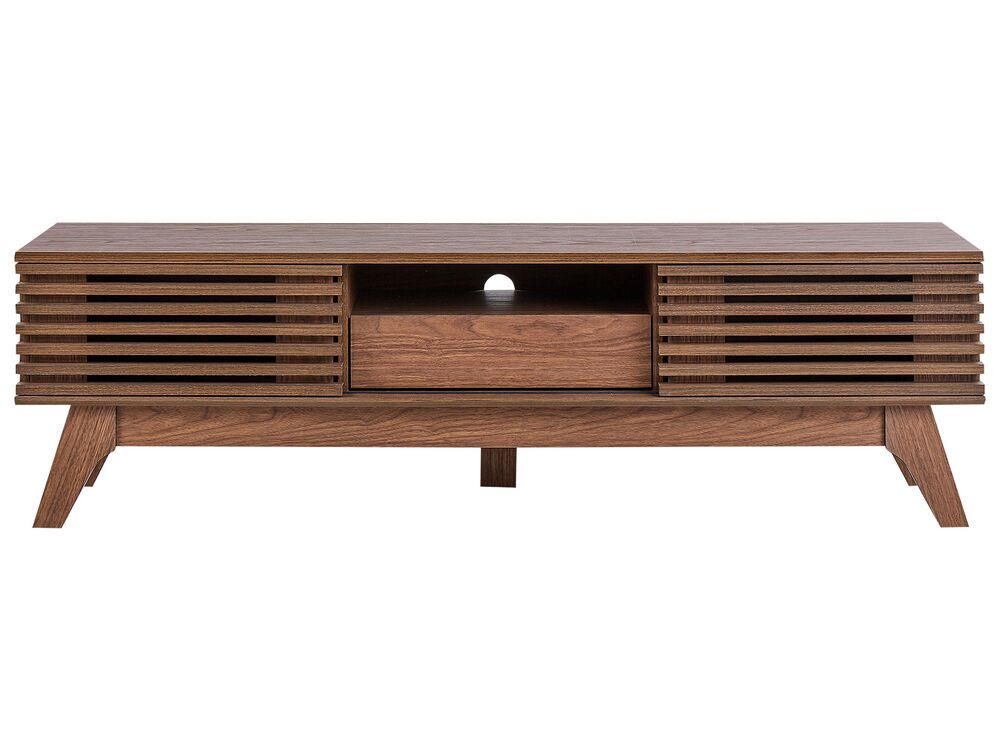 TV Stand Dark Wood DETROIT Beliani