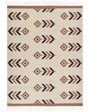 Dywan NIAVAN Beżowy 200 x 300 cm Kilim Bawełna_869969
