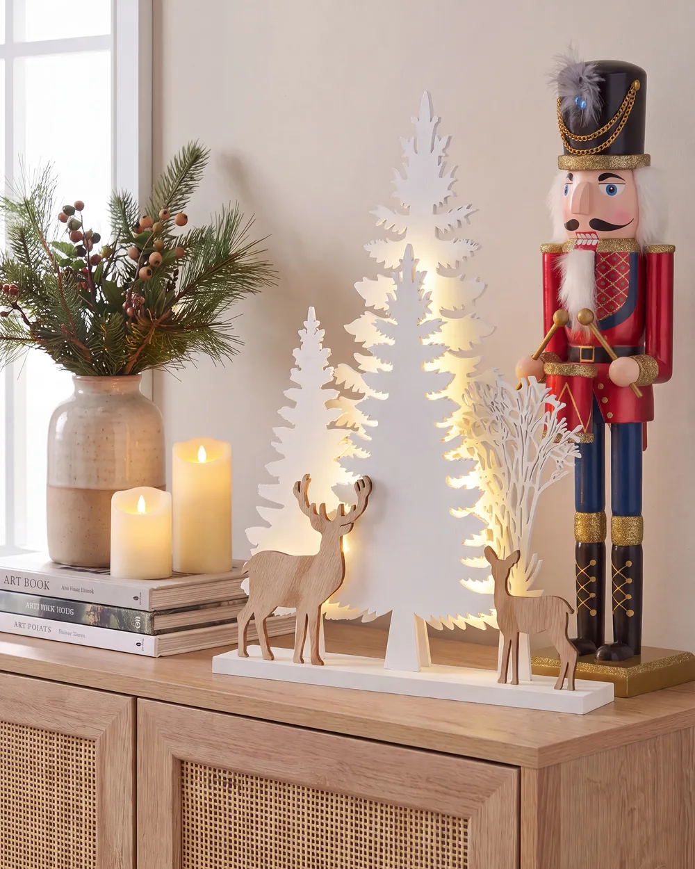 Decorazione natalizia LED GISSELAN 45 cm Bianco